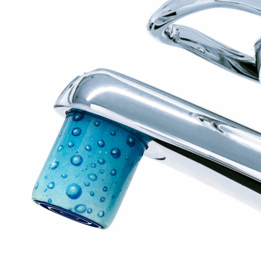 AquaClic-Strahlregler mit  Acqua Spumante-Design für eine umweltfreundliche Nutzung des Wasserhahns