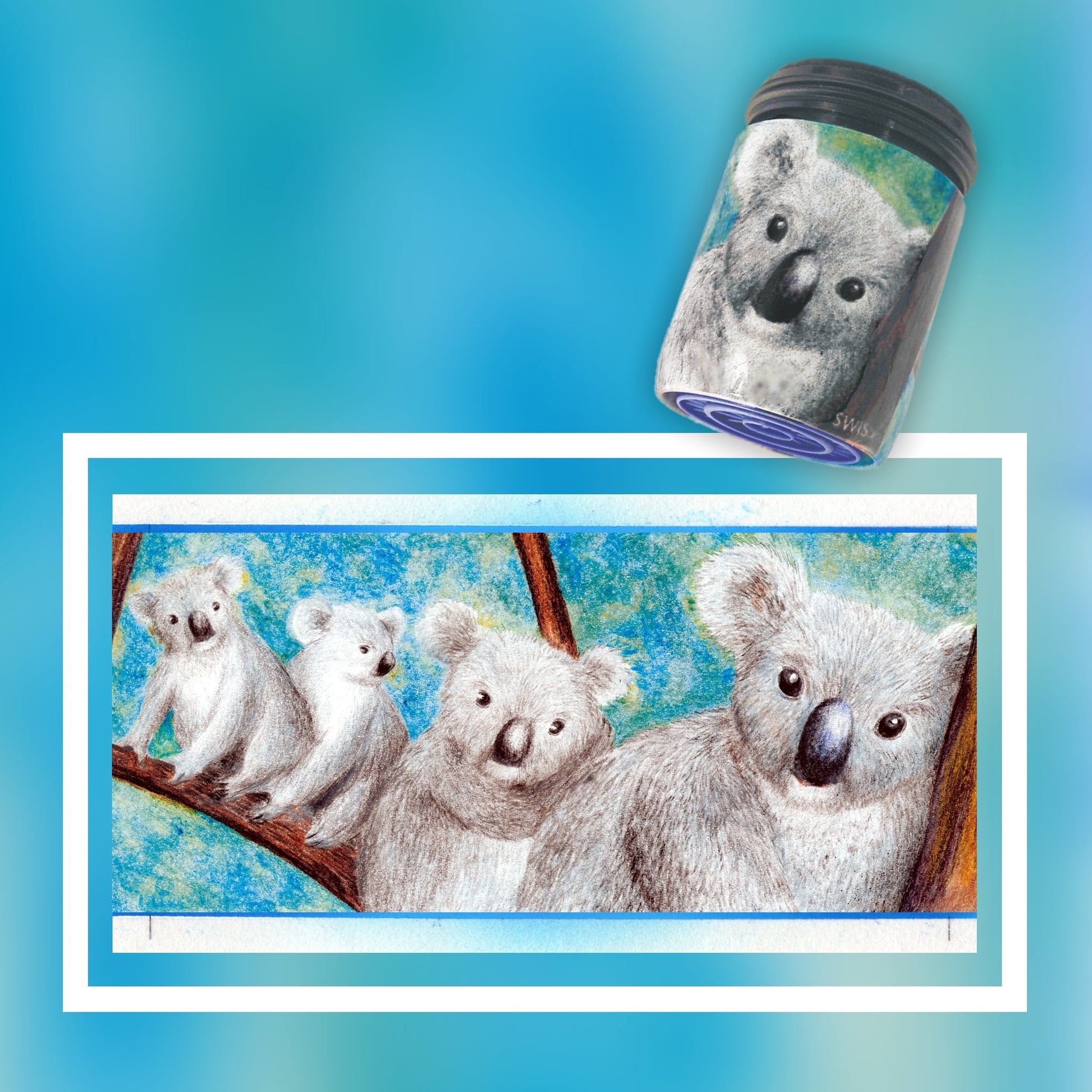 AquaClic-Strahlformer am Hahn mit  Koala-Design vermindert den Wasserverbrauch und spart Geld