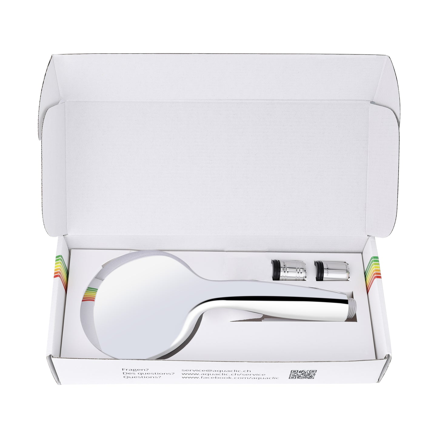 Combi-Box für eine umstellbare, Mehr-Strahl-Brause und 2AquaClic-Wassersparer