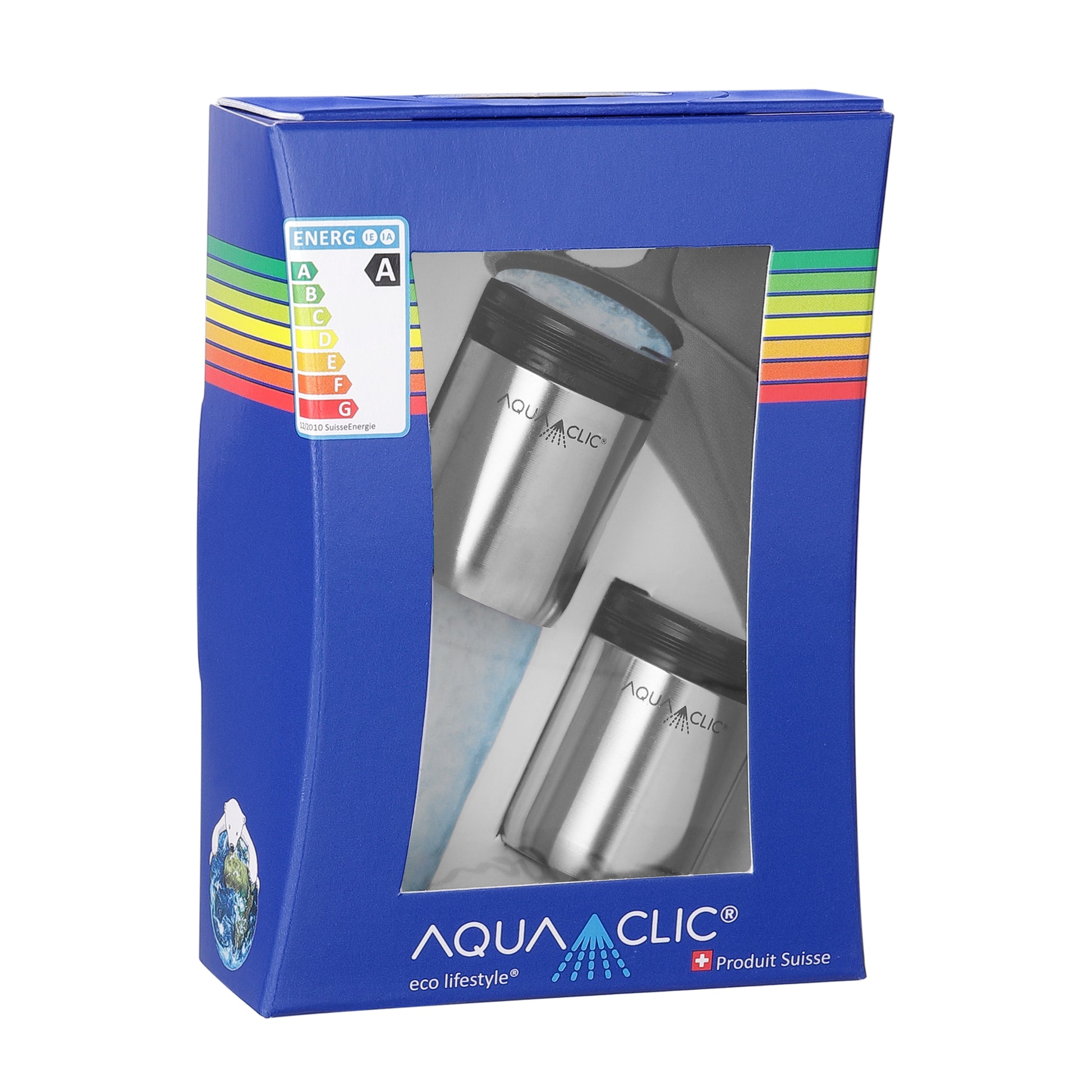 Zweier-Box AquaClic-Strahlregler für den Wasserhahn