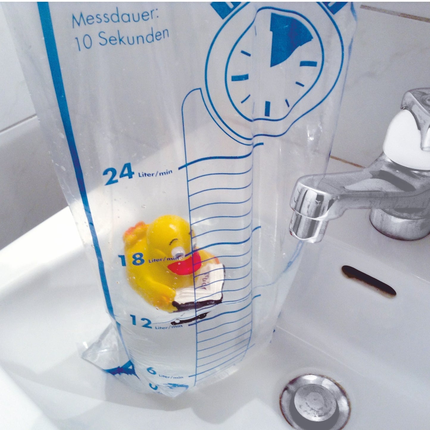 Sac de mesure AquaClic avec canard de bain